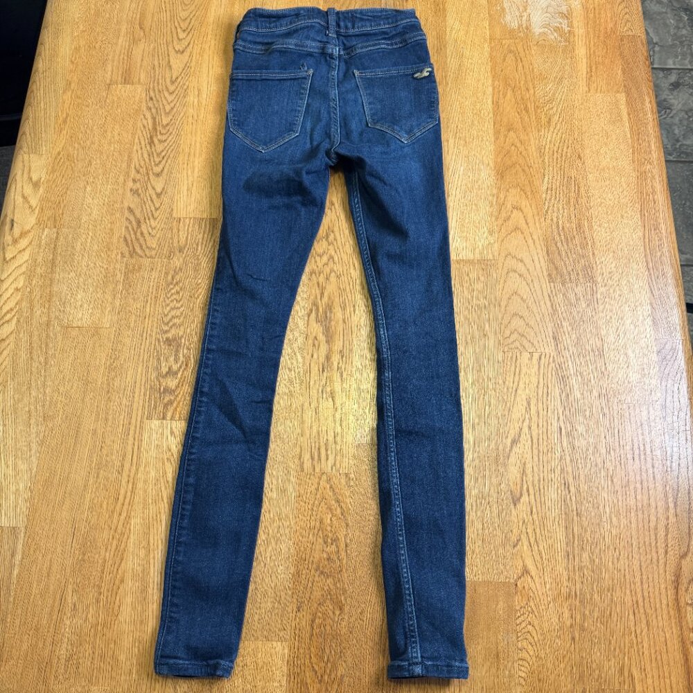 Hollister High Rise Jean Leggings Dark Wash Size 00 Regular - Picture 6 of 14